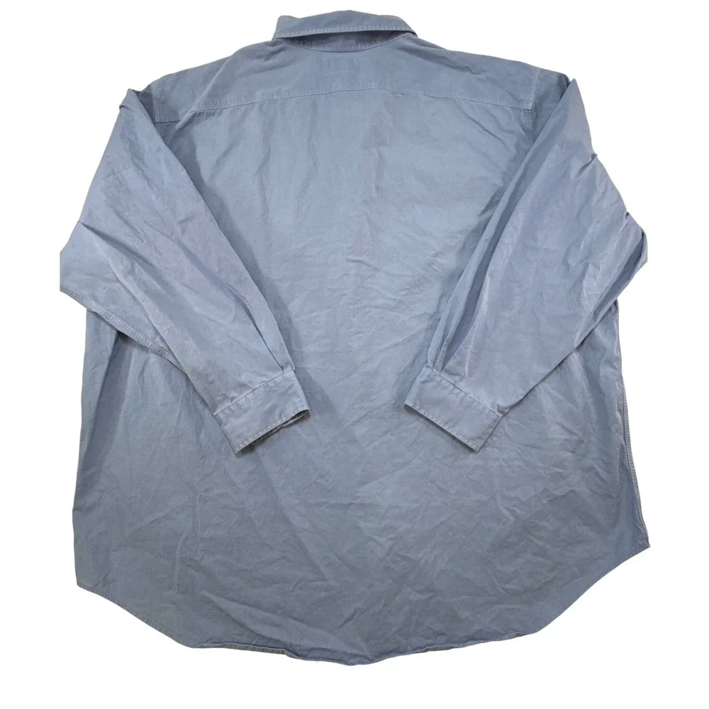 Polo Ralph Lauren Mens 3XB Big Blue Twill Long‎ Sleeve Button Down Utility Shirt